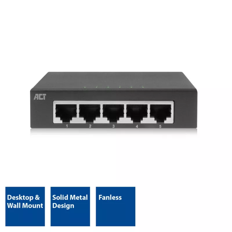 Switch unmanaged ACT AC4415 Gigabit Ethernet 5 porte 10 Gbit/s