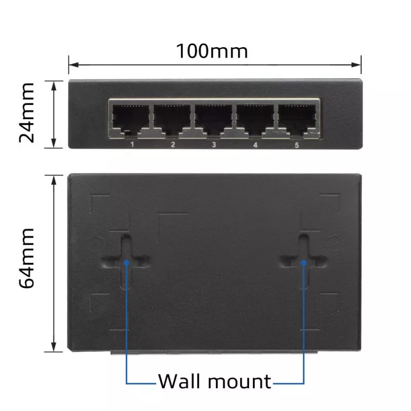 Switch unmanaged ACT AC4415 Gigabit Ethernet 5 porte 10 Gbit/s