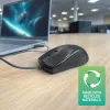Mouse ottico con cavo ACT a grandezza naturale, 1000 DPI, click silenzioso, ecologico, in materiali riciclati