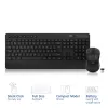 Set tastiera e mouse wireless ACT (Azerty), click silenzioso, ecologico, in materiali riciclati