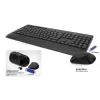 Set tastiera e mouse wireless ACT (Azerty), click silenzioso, ecologico, in materiali riciclati