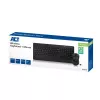 Set tastiera e mouse wireless ACT (Azerty), click silenzioso, ecologico, in materiali riciclati