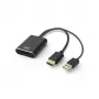 Adattatore per cavo video ACT AC7536 0,24 m HDMI + USB DisplayPort nero