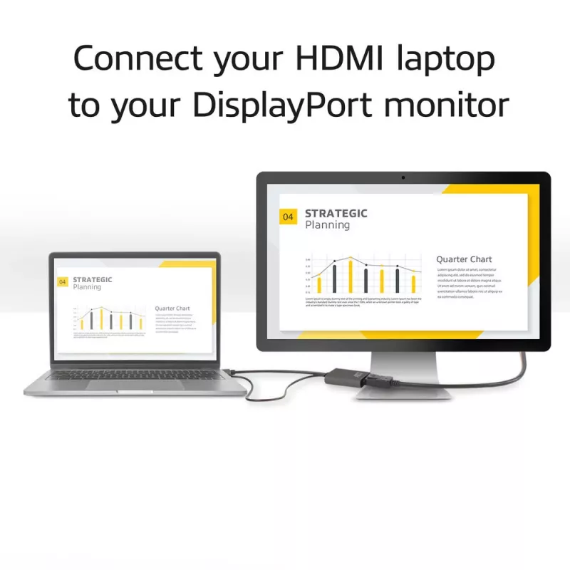 Adattatore per cavo video ACT AC7536 0,24 m HDMI + USB DisplayPort nero