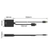 Adattatore per cavo video ACT AC7536 0,24 m HDMI + USB DisplayPort nero