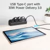 Ciabatta da scrivania ACT con 3 prese Tipo F, 30W Power Delivery, porte USB Type-C/A, lunghezza cavo 1,5 metri