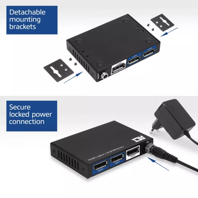 Splitter ACT DisplayPort 1.4 MST 1x2
