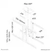 Neomounts PLASMA-C100D supporto da soffitto doppio per monitor/TV 37-75 pollici - h 67-107 cm