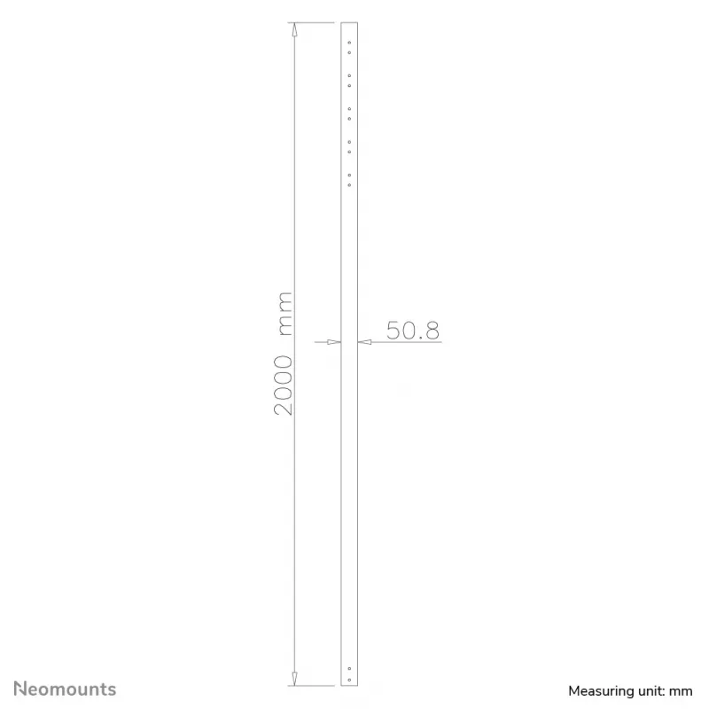 Neomounts FPMA-CP200 palo di prolunga supporto TV da soffitto - altezza 200 cm