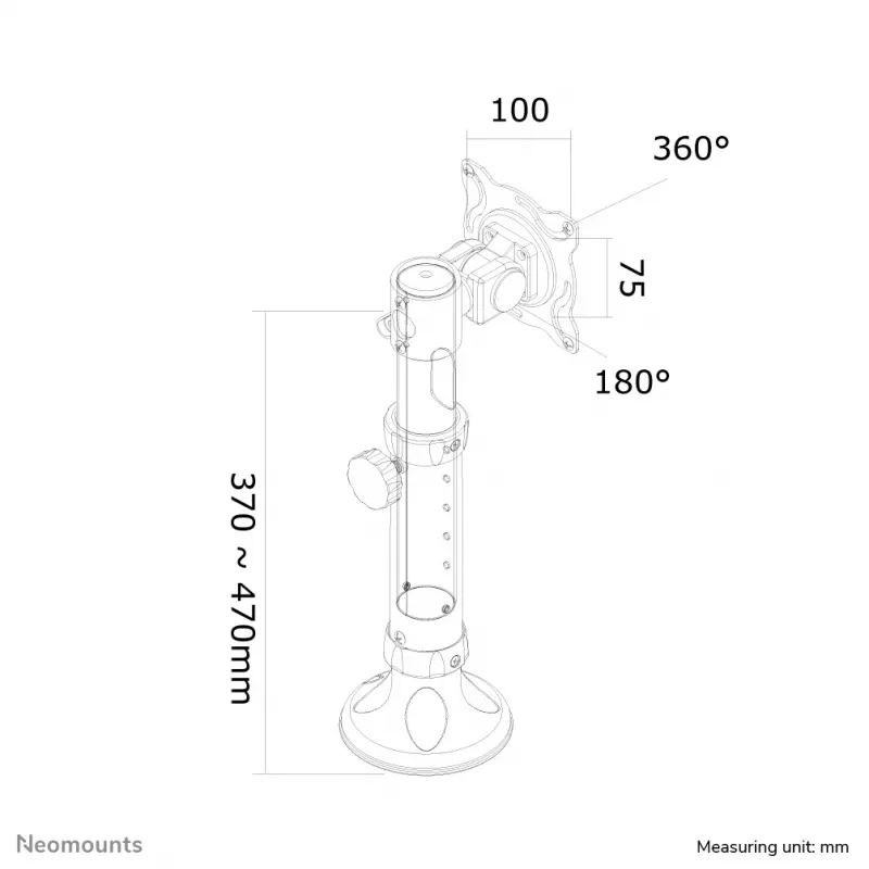 Neomounts FPMA-D025SILVER supporto per monitor 10–30 pollici – inclinabile