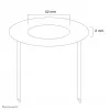 Neomounts FPMA-CRW5 copertura da soffitto – diam. 52 mm, bianco, acciaio, soffitto, FPMA-C100, FPMA-C100SILVER, 2 mm, 5,2 cm