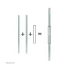 Neomounts FPMA-CPCONNECTSILVER connettore per palo di prolunga, argento, acciaio, 50 kg, soffitto, 0 - 172 mm, 0 - 60 mm