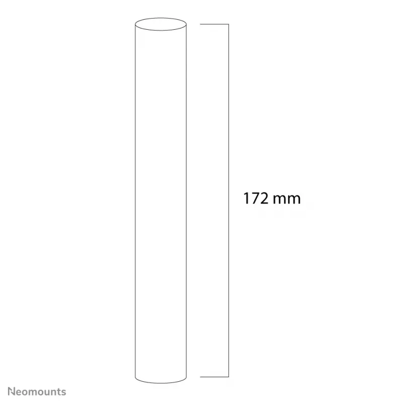 Neomounts FPMA-CPCONNECTSILVER connettore per palo di prolunga, argento, acciaio, 50 kg, soffitto, 0 - 172 mm, 0 - 60 mm