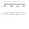 Philips WarmGlow LED Clockwork lampada da soffitto/parete 4x LED, 18 W totali, 2700 K, 2000 lm, dimmerabile, IP20, bianco