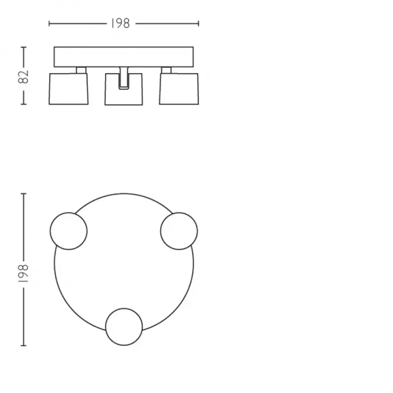 Philips WarmGlow LED Star lampada da soffitto/parete 3x 16,5W