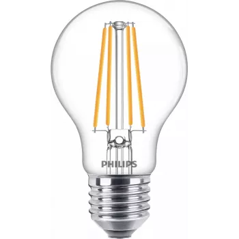 Philips Filament lampada trasparente 75W A60 E27 8,5W bianco caldo 1055lm