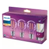 Philips Filament Bulb Clear 40W A60 E27 x3, 4,3 W, 40 W, E27, 470 lm, 15000 h, bianco caldo