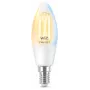 Lampadina smart WiZ Filament Candle trasparente 4,9 W C35 E14 Wi-Fi bianco