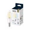 Lampadina smart WiZ Filament Candle trasparente 4,9 W C35 E14 Wi-Fi bianco
