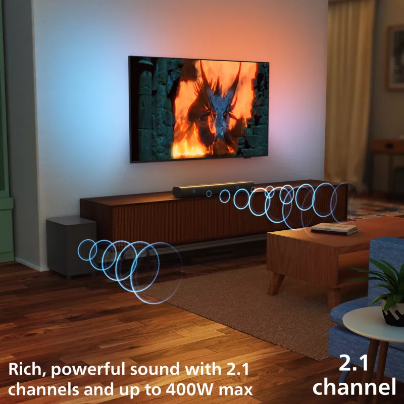 Soundbar Philips TAB6100/10 2.1 canali 80 W RMS Dolby Atmos
