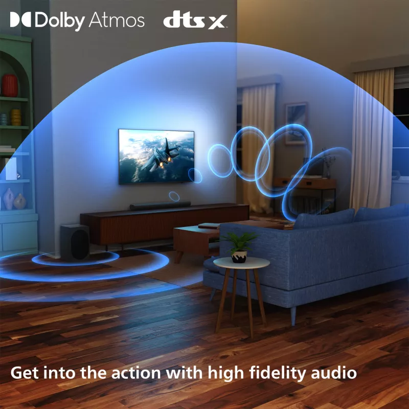 Soundbar Philips TAB6100/10 2.1 canali 80 W RMS Dolby Atmos