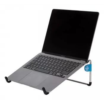 R-Go Tools R-Go Steel Basic supporto per laptop, argento, argento, acciaio, 25,4 cm (10 pollici), 55,9 cm (22 pollici), 5 kg, 0 - 110 mm