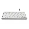 BakkerElkhuizen UltraBoard 950 BE Azerty, Mini, con filo, USB, switch a forbice, AZERTY, grigio chiaro, bianco