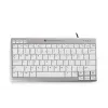 BakkerElkhuizen UltraBoard 950 BE Azerty, Mini, con filo, USB, switch a forbice, AZERTY, grigio chiaro, bianco