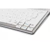 BakkerElkhuizen UltraBoard 950 BE Azerty, Mini, con filo, USB, switch a forbice, AZERTY, grigio chiaro, bianco