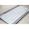 BakkerElkhuizen UltraBoard 950 BE Azerty, Mini, con filo, USB, switch a forbice, AZERTY, grigio chiaro, bianco