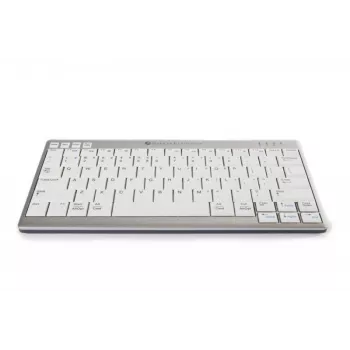 BakkerElkhuizen UltraBoard 950 Wireless US Qwerty, Mini, senza fili, Bluetooth, switch a forbice, QWERTY, grigio chiaro, bianco