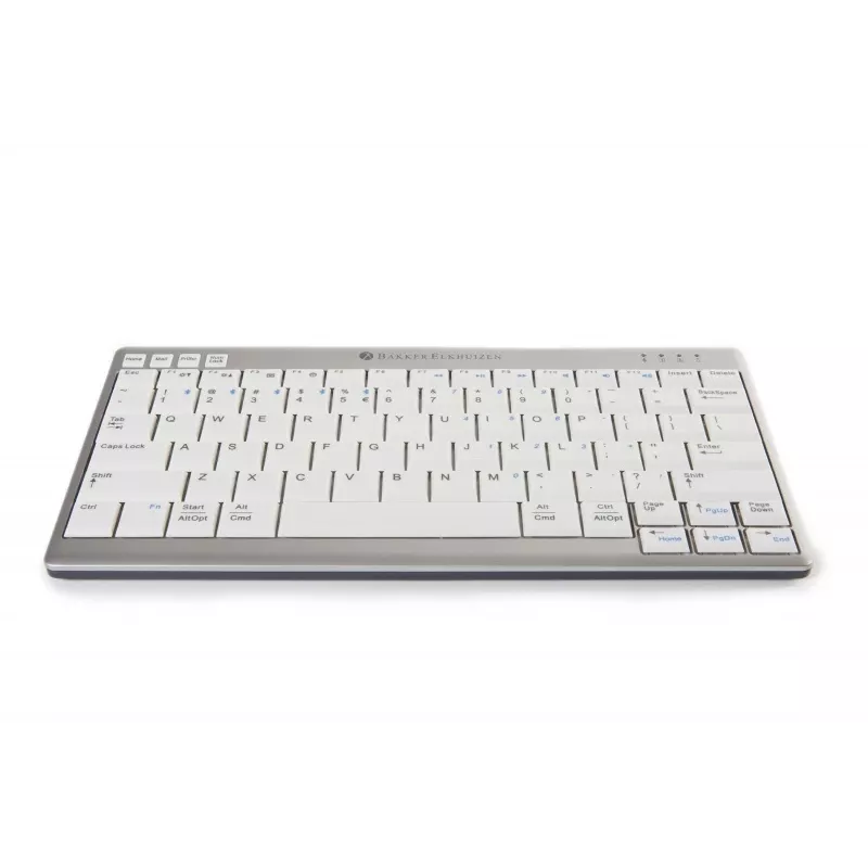 BakkerElkhuizen UltraBoard 950 Wireless US Qwerty, Mini, senza fili, Bluetooth, switch a forbice, QWERTY, grigio chiaro, bianco