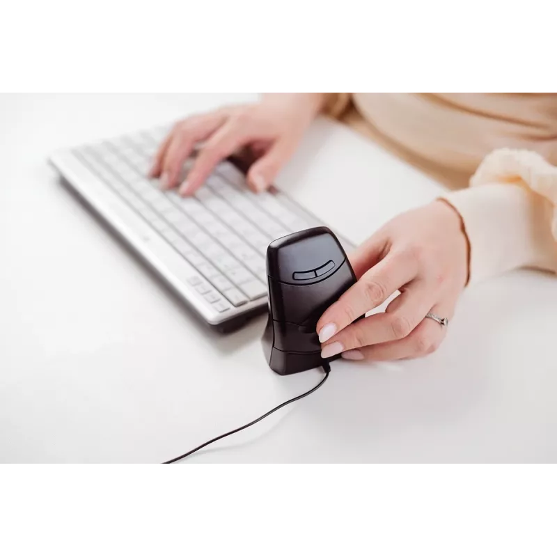 BakkerElkhuizen DXT 3 mouse, ambidestro, ottico, USB Type-C, 2400 DPI, nero