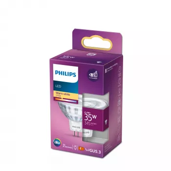 Lampadina LED Philips Spot MR16 GU5.3 4,4W (345 lm) 2700K bianco caldo, CRI 80, angolo di emissione 36°