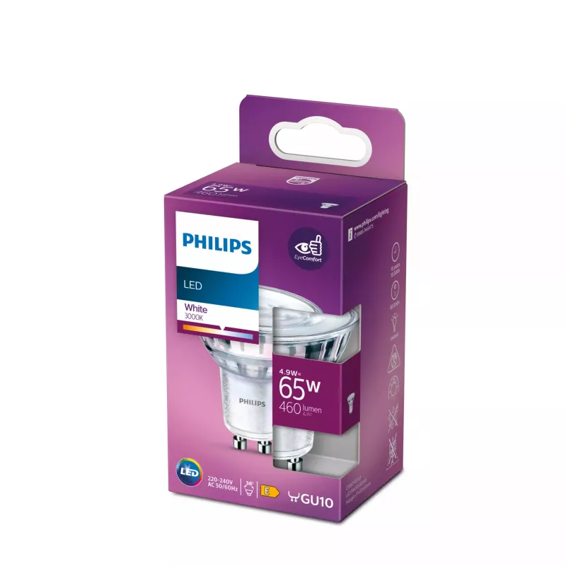 Lampadina LED Philips 4,9 W GU10 bianco 3000 K 460 lm