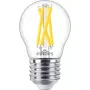 Lampadina LED filamento candela Philips Filament Candle Clear 3,4 W (470 lm) P45 E27, Warm Glow, CRI 90