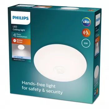 Plafoniera Philips Functional Mauve 6 W LED, rotonda 250×72 mm, bianco, lampadina integrata fissa