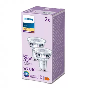 Philips Spot 35W PAR16 GU10 x2, 3,5 W, 35 W, GU10, 255 lm, 15000 h, bianco caldo