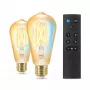 WiZ Filament Bulb Amber 50 W ST64 E27 x2, illuminazione smart, Wi-Fi/Bluetooth, oro, Wi-Fi 4 (802.11n), 802.11b, 802.11g, LED, E27