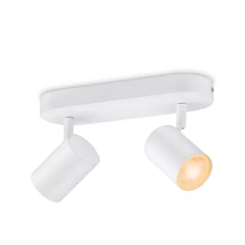 WiZ IMAGEO Spot orientabile 2 volte, plafoniera intelligente, Wi-Fi/Bluetooth, bianco, Wi-Fi 4 (802.11n), 802.11b, 802.11g, LED, metallo