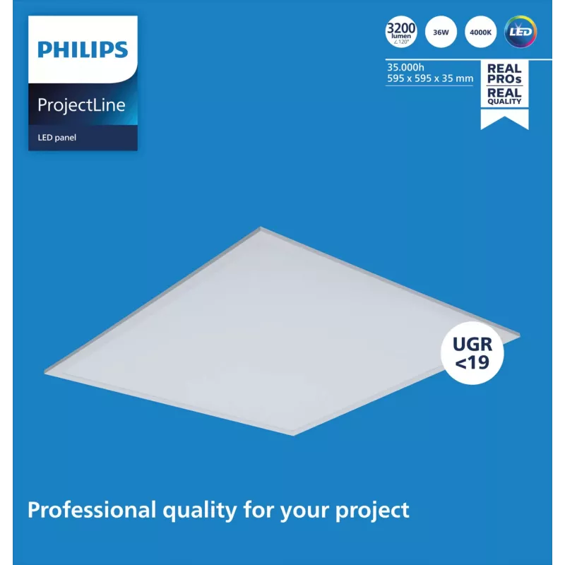 Pannello LED Philips OC Panel 6060 4000K bianco IP20 — plafoniera da incasso 60x60 cm