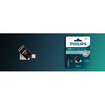 Philips FM32DC152B/00 chiavetta USB 32 GB USB Type-C 3.2 Gen 1 (3.1 Gen 1) nero