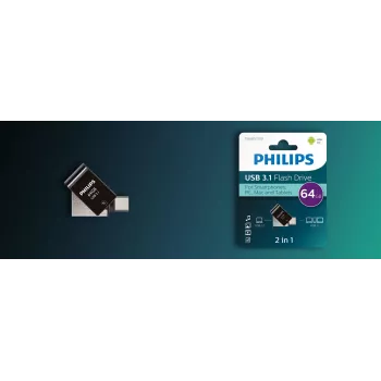 Philips FM64DC152B/00 chiavetta USB 64 GB USB Type-C 3.2 Gen 1 (3.1 Gen 1) nero