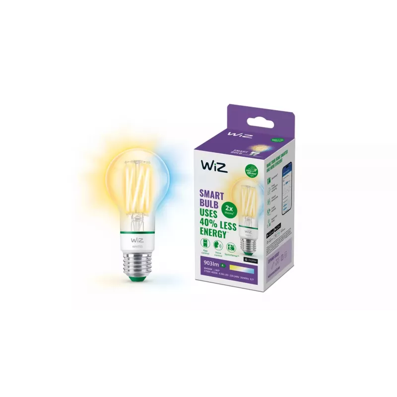 WiZ Filament Clear 60 W A60 E27 903 lm classe energetica A