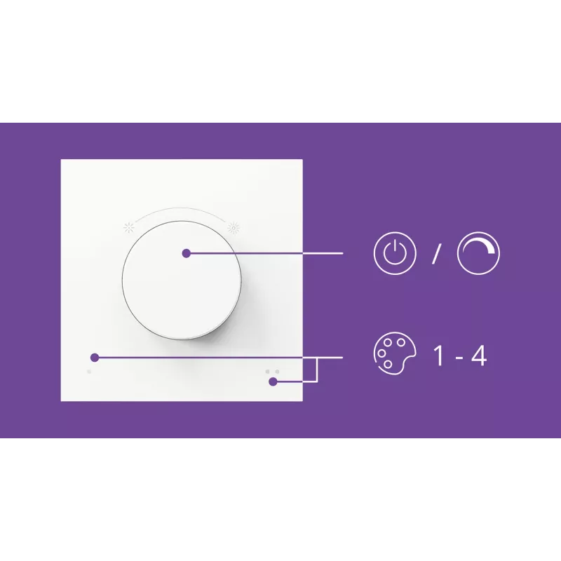 WiZ Smart Dial Switch Philips wireless Wi-Fi bianco batteria 5V