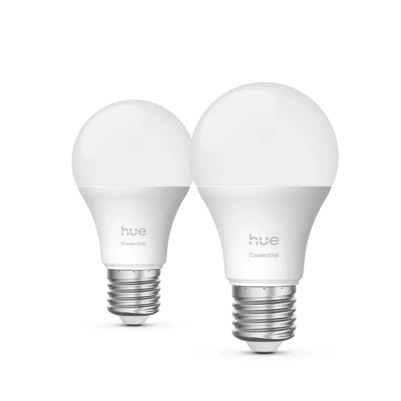 Philips Hue White and colour ambience Essential A60 – E27 lampadina smart – 806 lm – 8W – confezione da 2