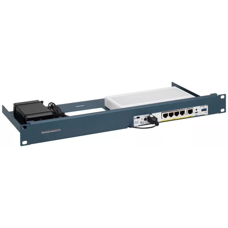 Staffa di montaggio Rackmount.IT RM-CI-T21 1U blu 483mm 216mm 44mm