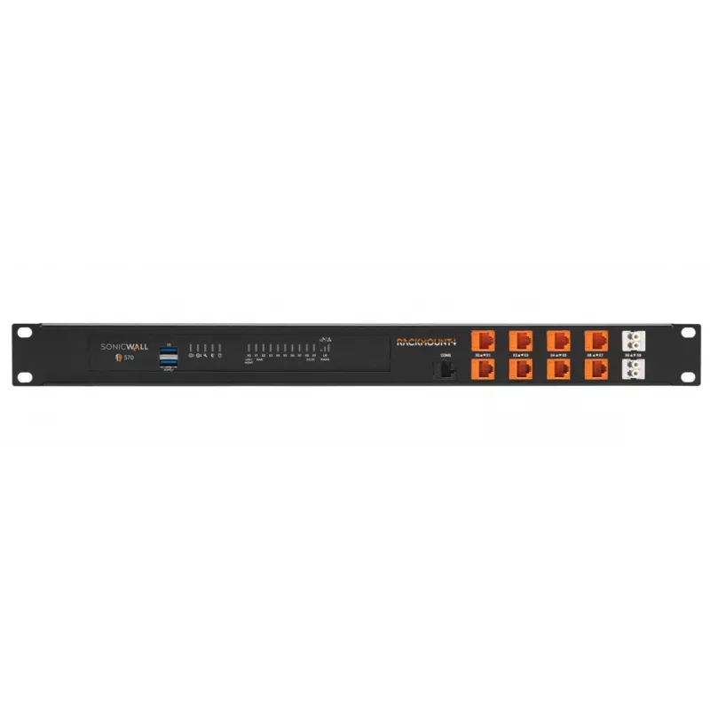 Rackmount IT kit per rack per SonicWall TZ570W RM-SW-T12 1U – montaggio su rack 1U compatibile