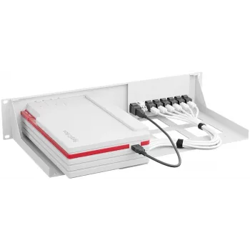 Staffa di montaggio Rackmount.IT RM-FB-T8 – accessorio per rack, bianco, montaggio su rack 2U
