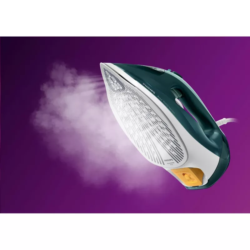 Philips 7000 series DST7031/70 Ferro da stiro ferro da stiro a vapore piastra SteamGlide Plus 2800 W verde, color menta